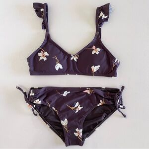 ❌SOLD❌NEW O’Neill Girls “Mai” Floral Ruffle Bralette swim set -Size 10